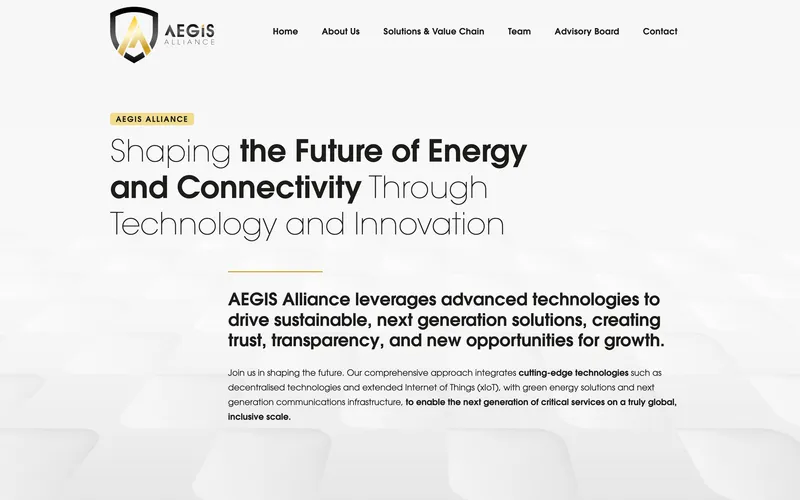 Webseite – Aegis Alliance