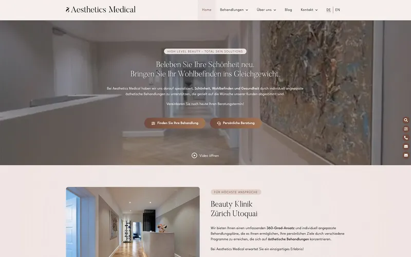 Webseite – Aesthetics Medical