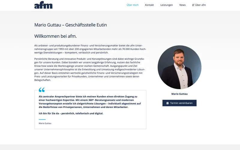 Landingpage – afm