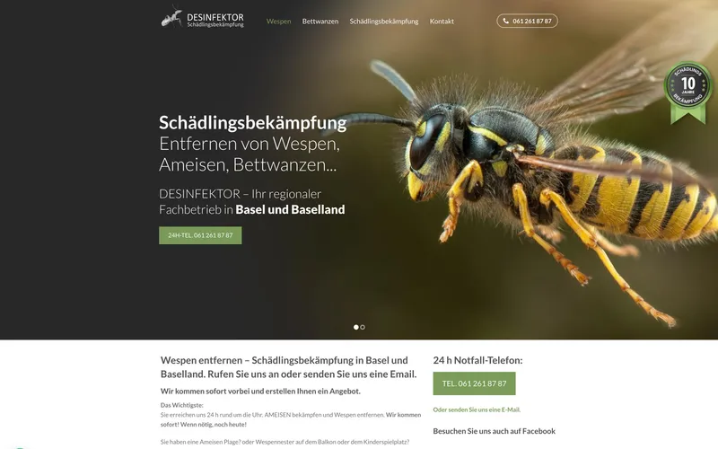 Webseite – Desinfektor