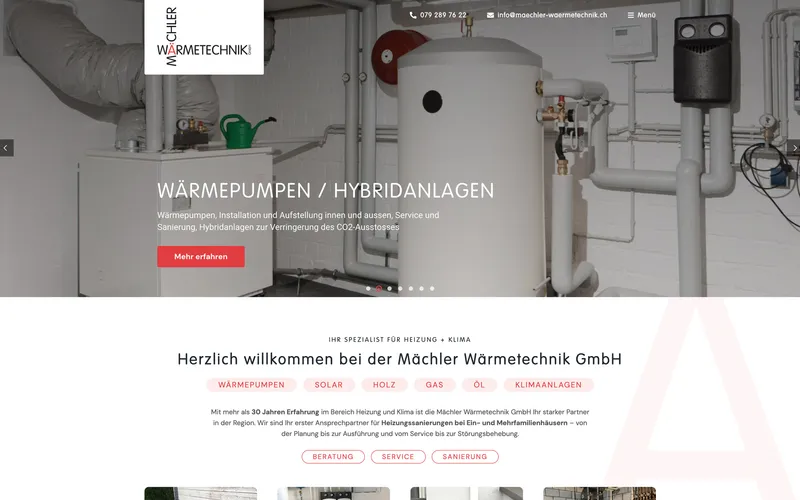 Webseite – Mächler Wärmetechnik