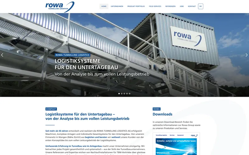 Webseite – Rowa Tunneling