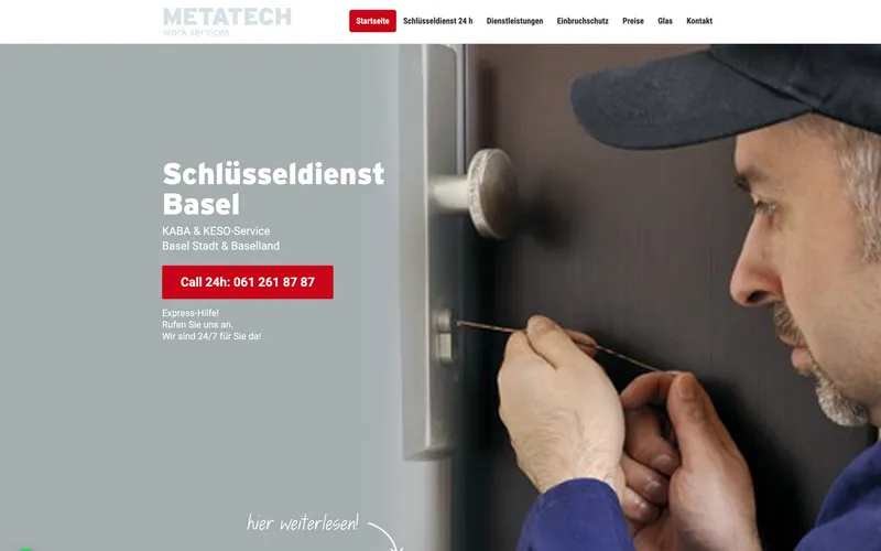 Webseite – Metatech Work Services