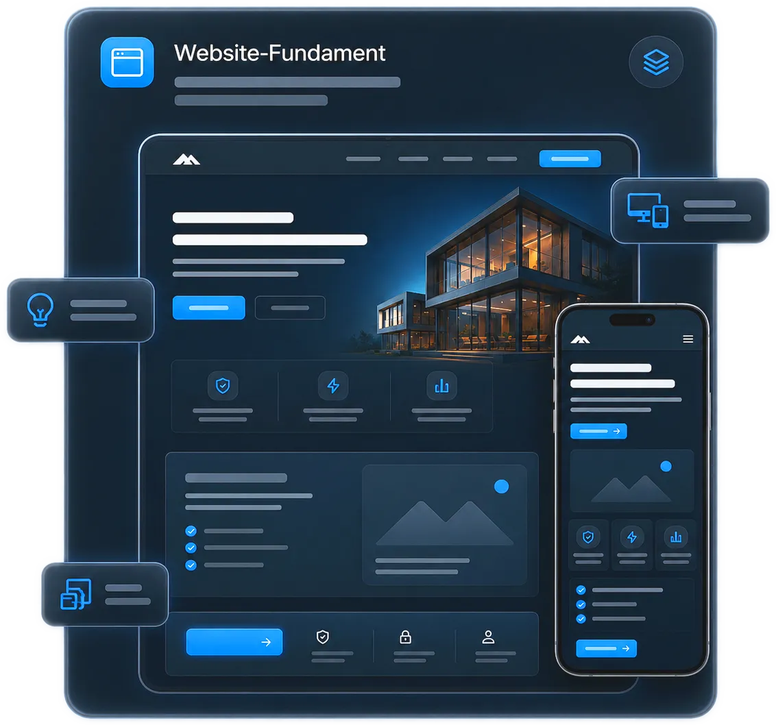 Website-Fundament – visuelle Darstellung