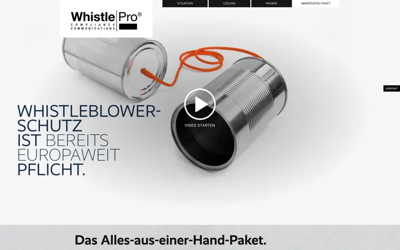 Webseite – Whistle Pro
